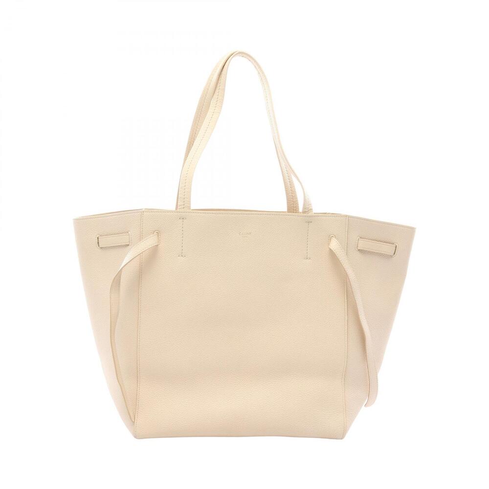 Celine Cabas Phantom Tote Bag Leather Ivory White